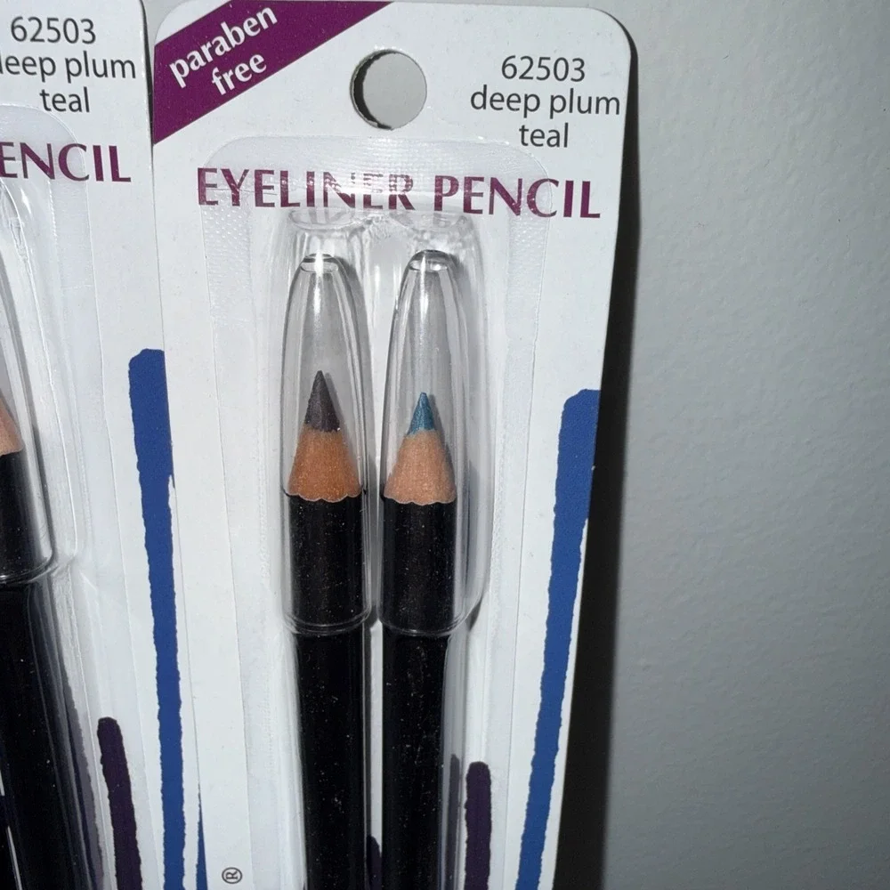 COLORMATES EYELINER PENCIL, PARABEN FREE, 62503 Deep Plum & Teal New Lot Of 4‎